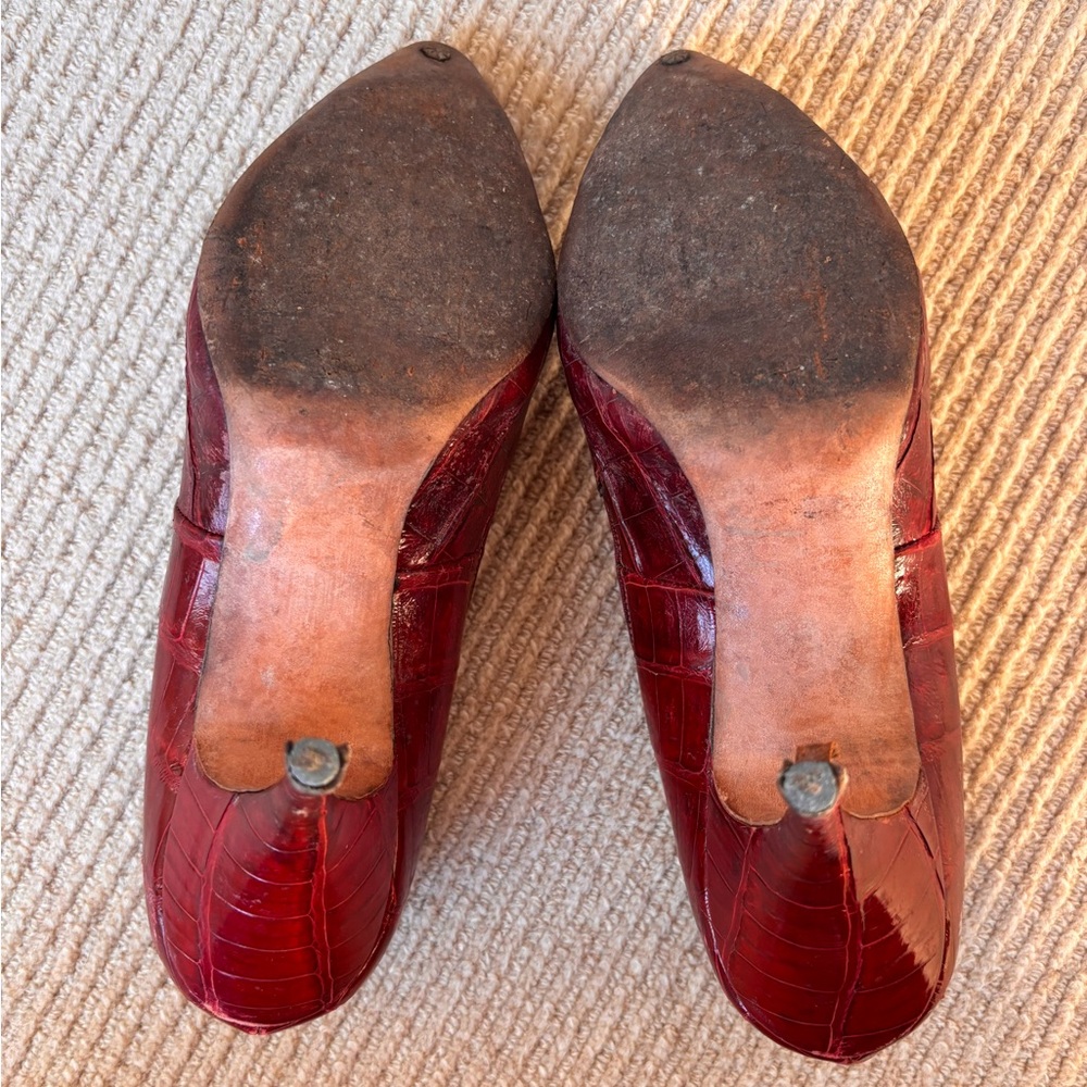 Women’s 1950’s Vintage Crocodile Pumps - Picture 5 of 8